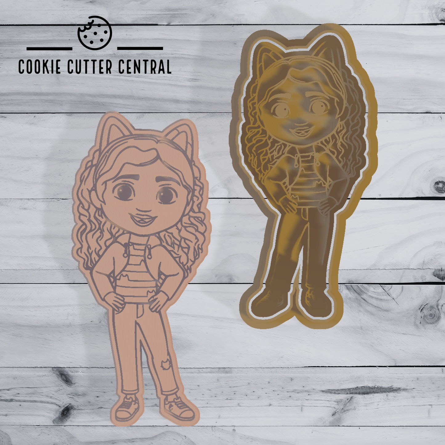 Gabbys Dollhouse Gabby Character Cookie Cutter and Embosser - 13.5cm x 6cm
