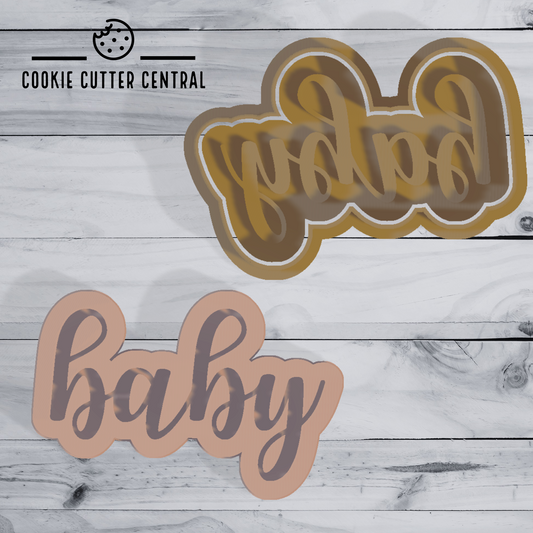 Baby Shower Cookie Cutter and Embosser - 5.8cm x 8.6cm