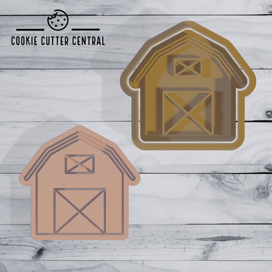 Barn (Design 1) Cookie Cutter and Embosser - 6.5cm x 6.9cm