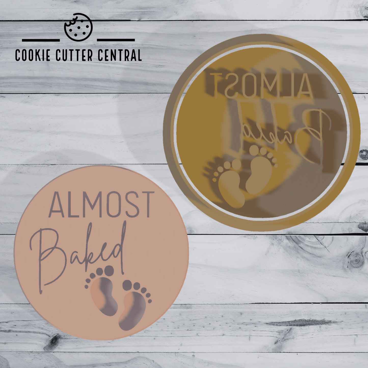 Almost Baked Cookie Cutter and Embosser - 6.5cm Round