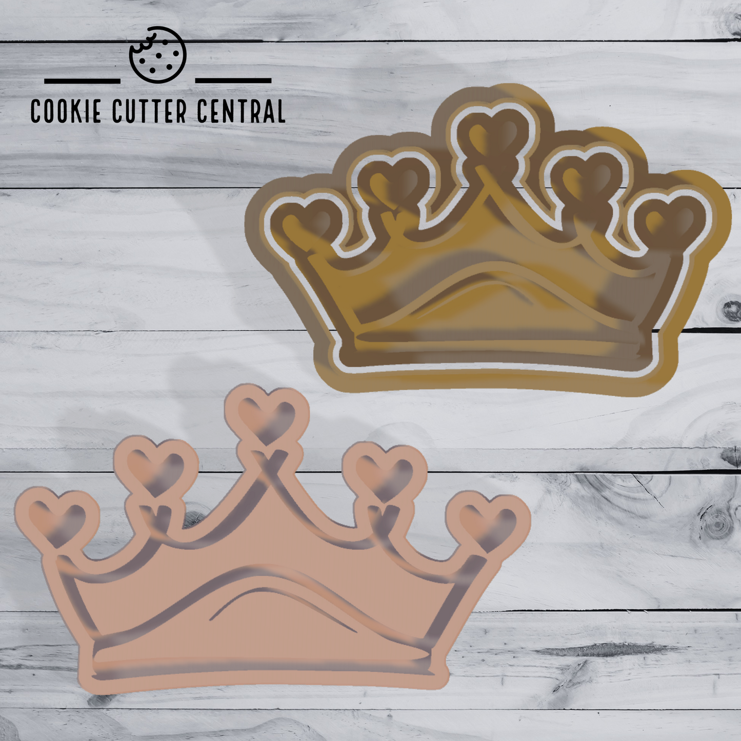 Crown (Design 4) Cookie Cutter and Embosser - 5.5cm x 9.2cm