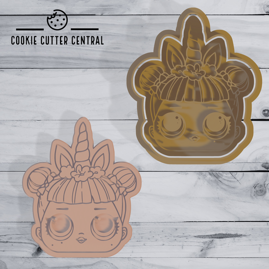 LOL Unicorn Cookie Cutter and Embosser - 8.8cm x 7.5cm