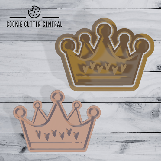 Crown (Design 1) Cookie Cutter and Embosser - 5.9cm x 8.4cm