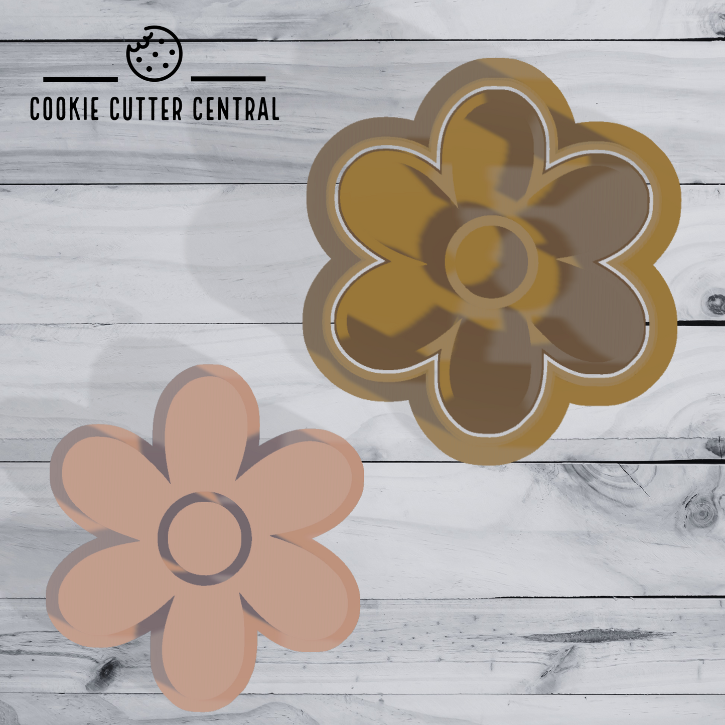 Flower (Design 2) Cookie Cutter and Debosser - 5cm x 4.6cm