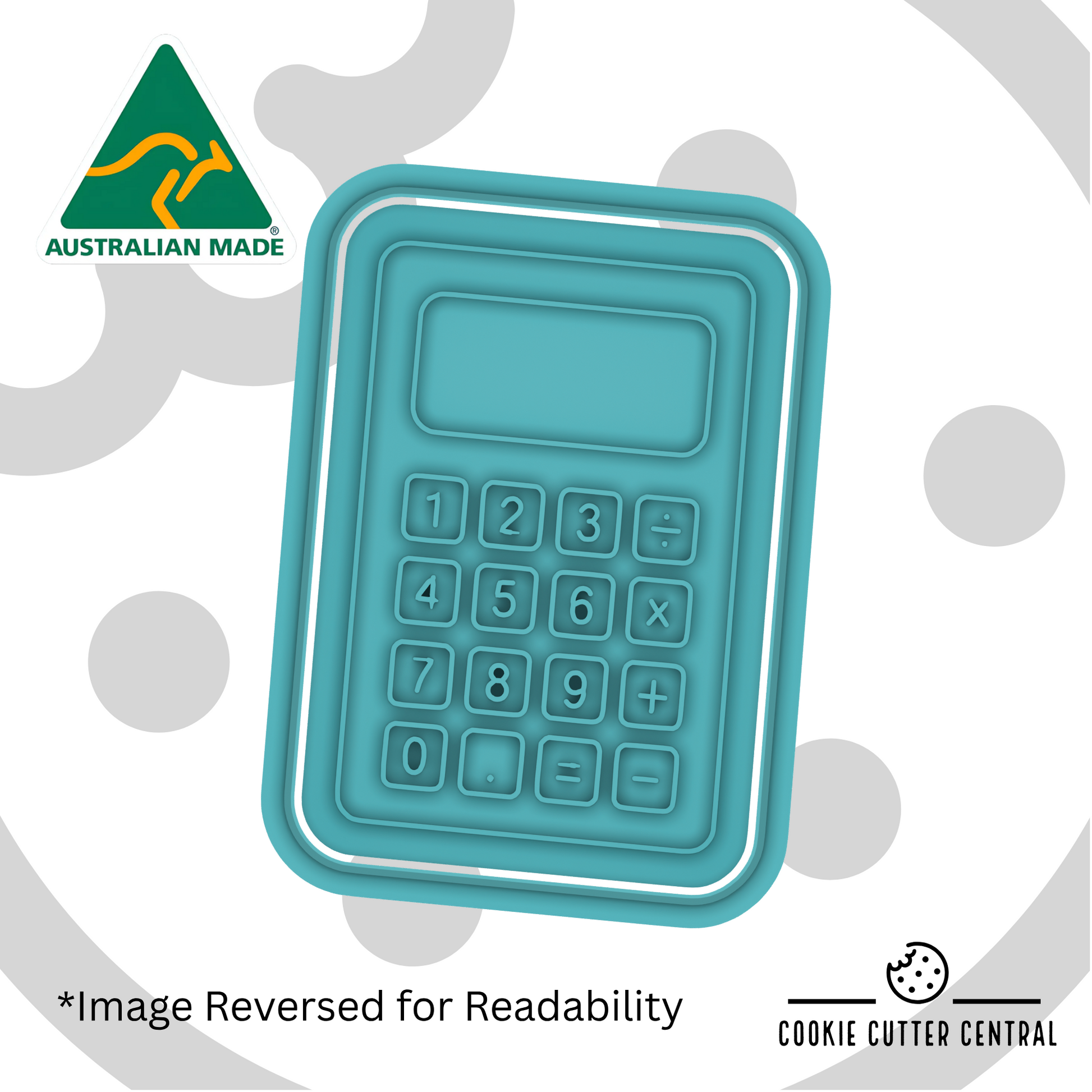 Calculator Cookie Cutter and Embosser - 8.4cm x 6cm