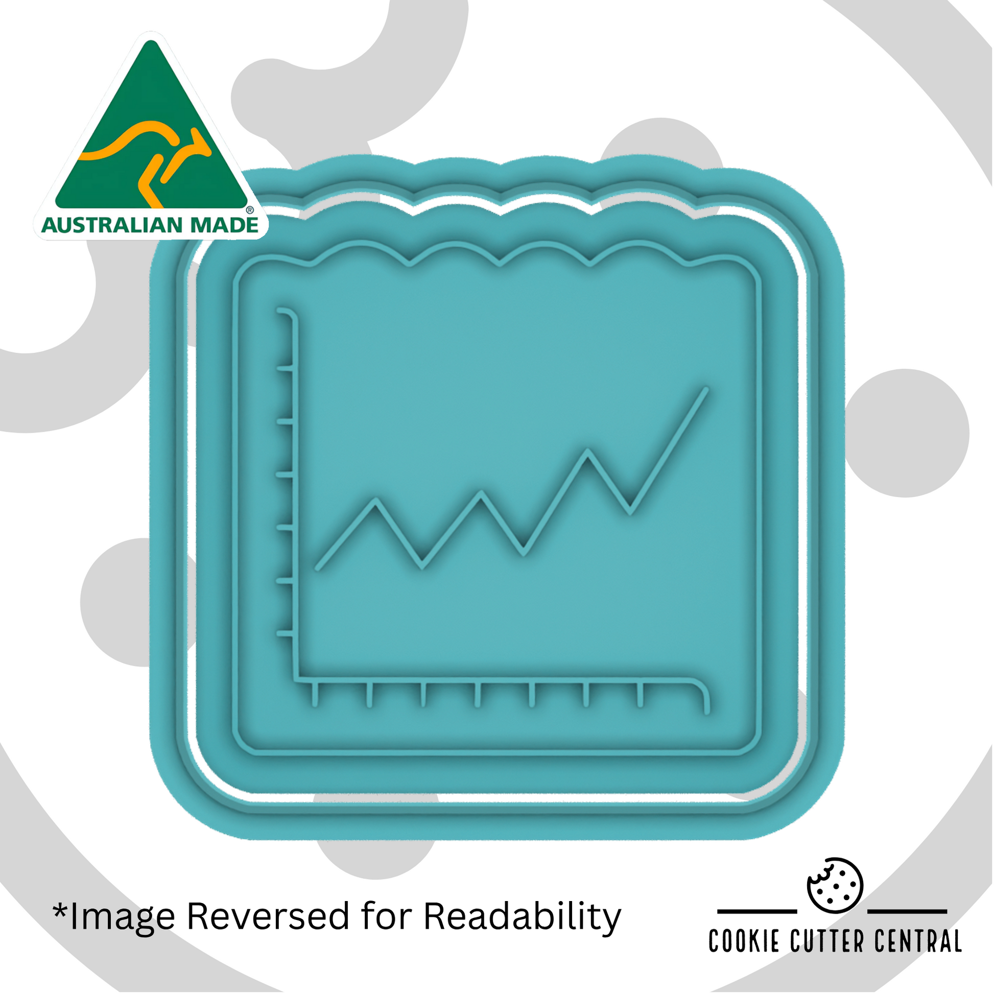 Line Graph Cookie Cutter and Embosser - 6.4cm x 6.5cm