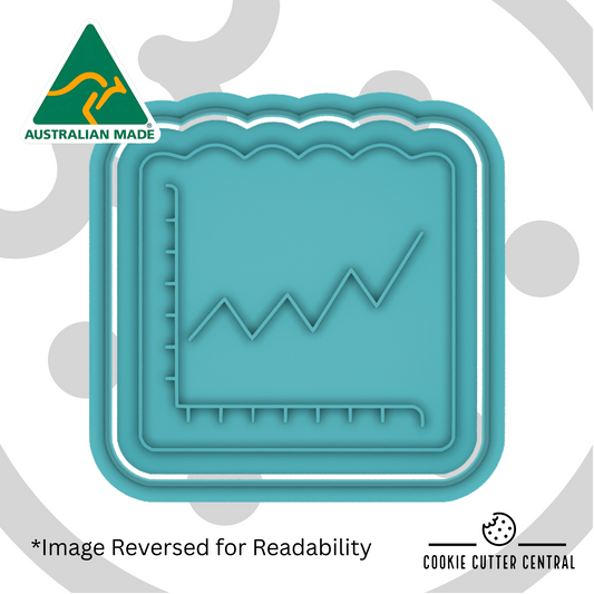 Line Graph Cookie Cutter and Embosser - 6.4cm x 6.5cm