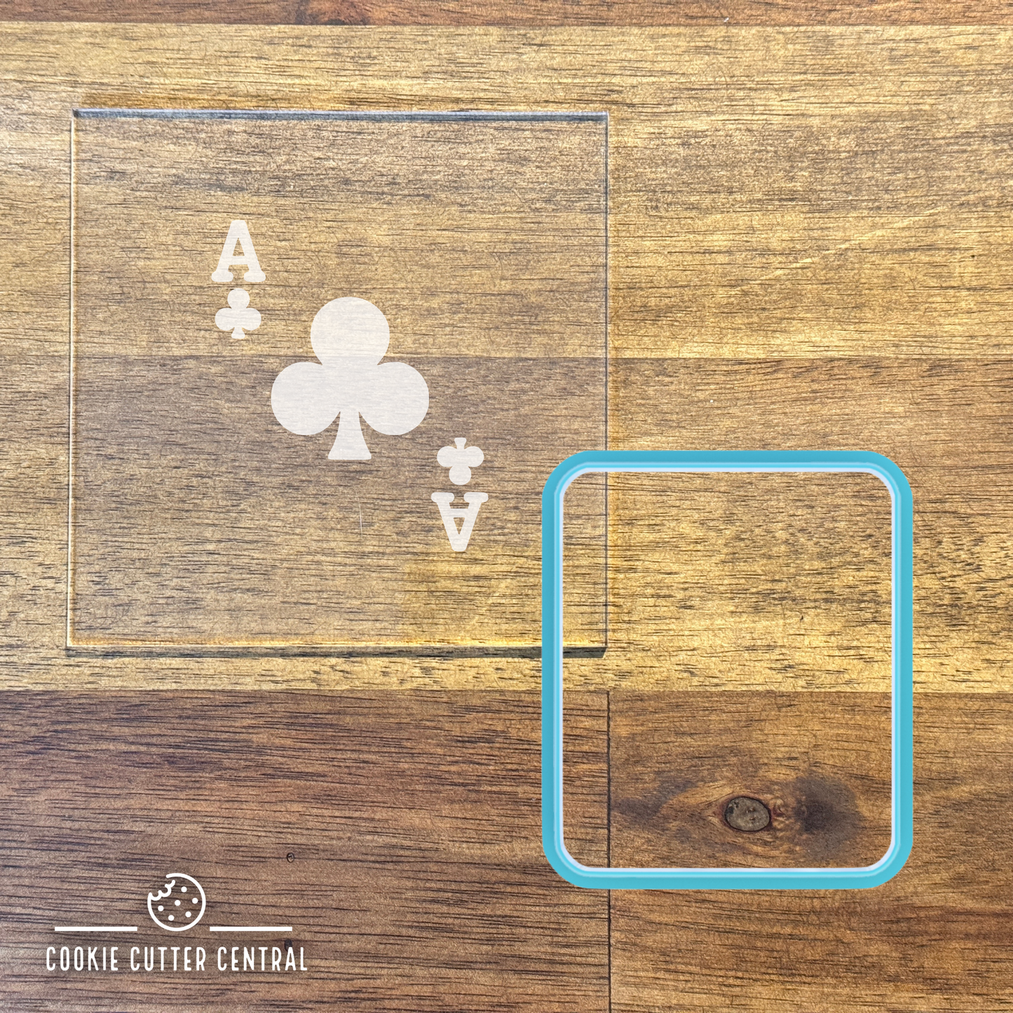 Four Aces Cookie Cutter and Acrylic Debosser Set