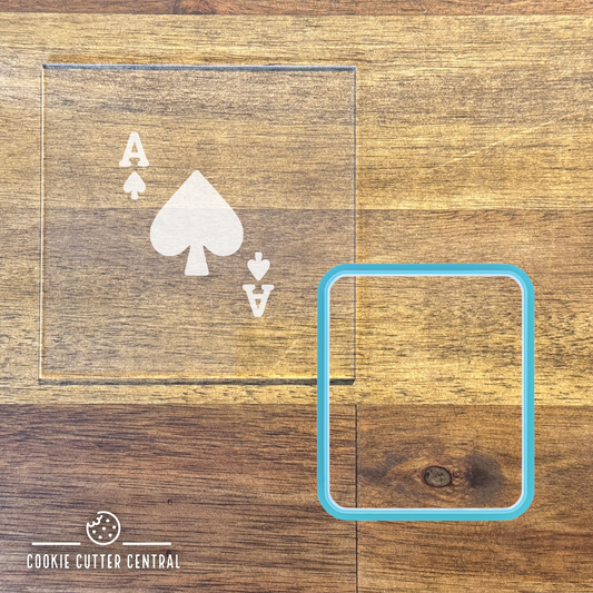 Four Aces Cookie Cutter and Acrylic Debosser Set