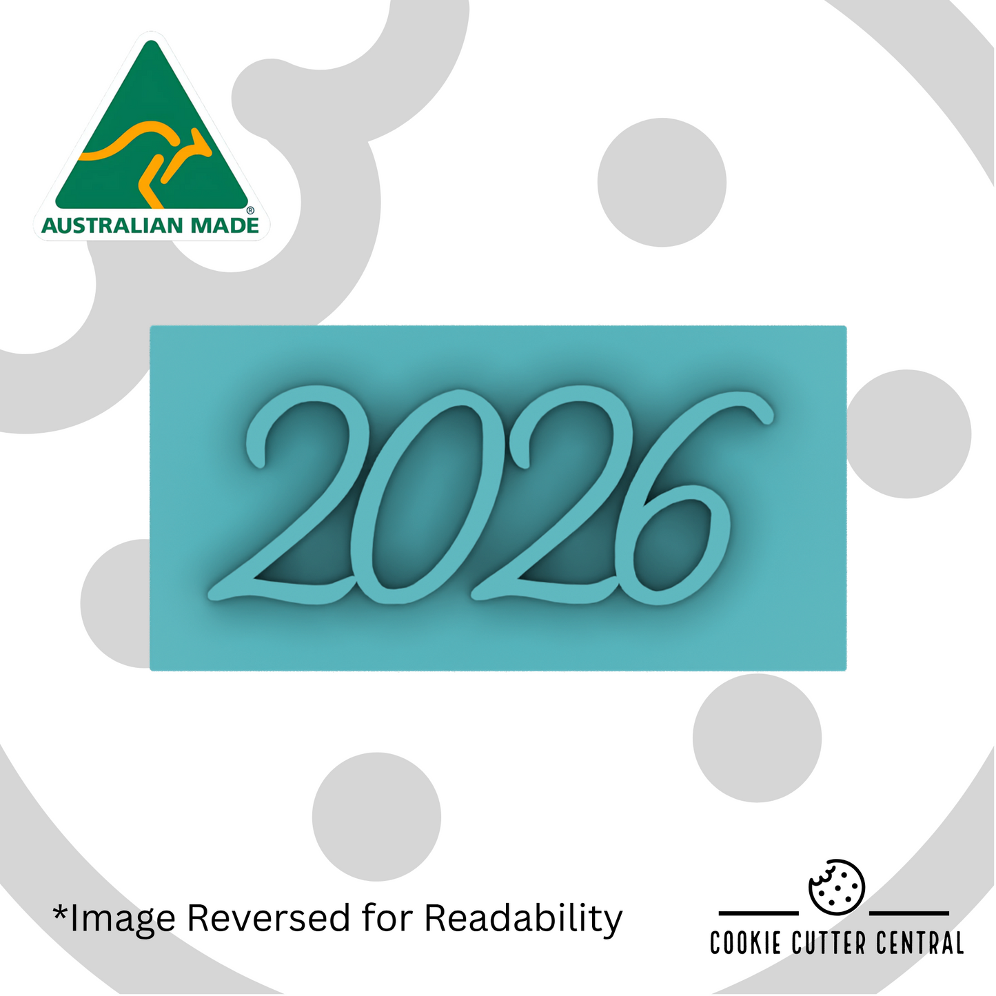 2026 Cursive Fondant Word Stamp - 2.8cm