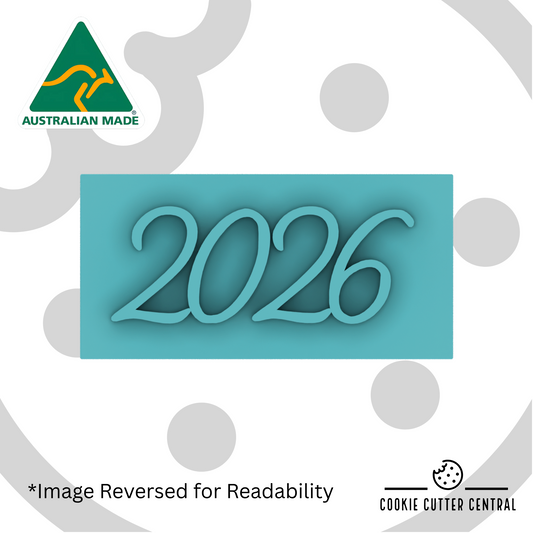 2026 Cursive Fondant Word Stamp - 2.8cm