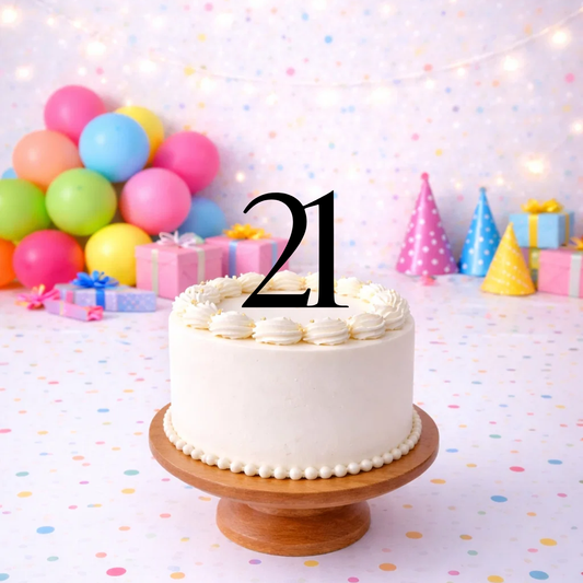 Number 21 Cake Topper - 15cm