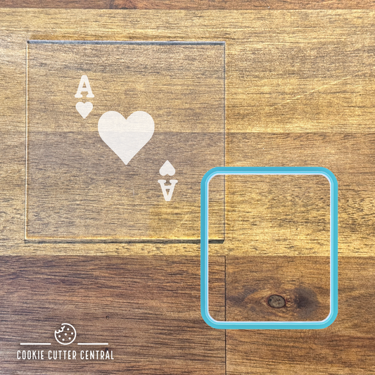 Four Aces Cookie Cutter and Acrylic Debosser Set