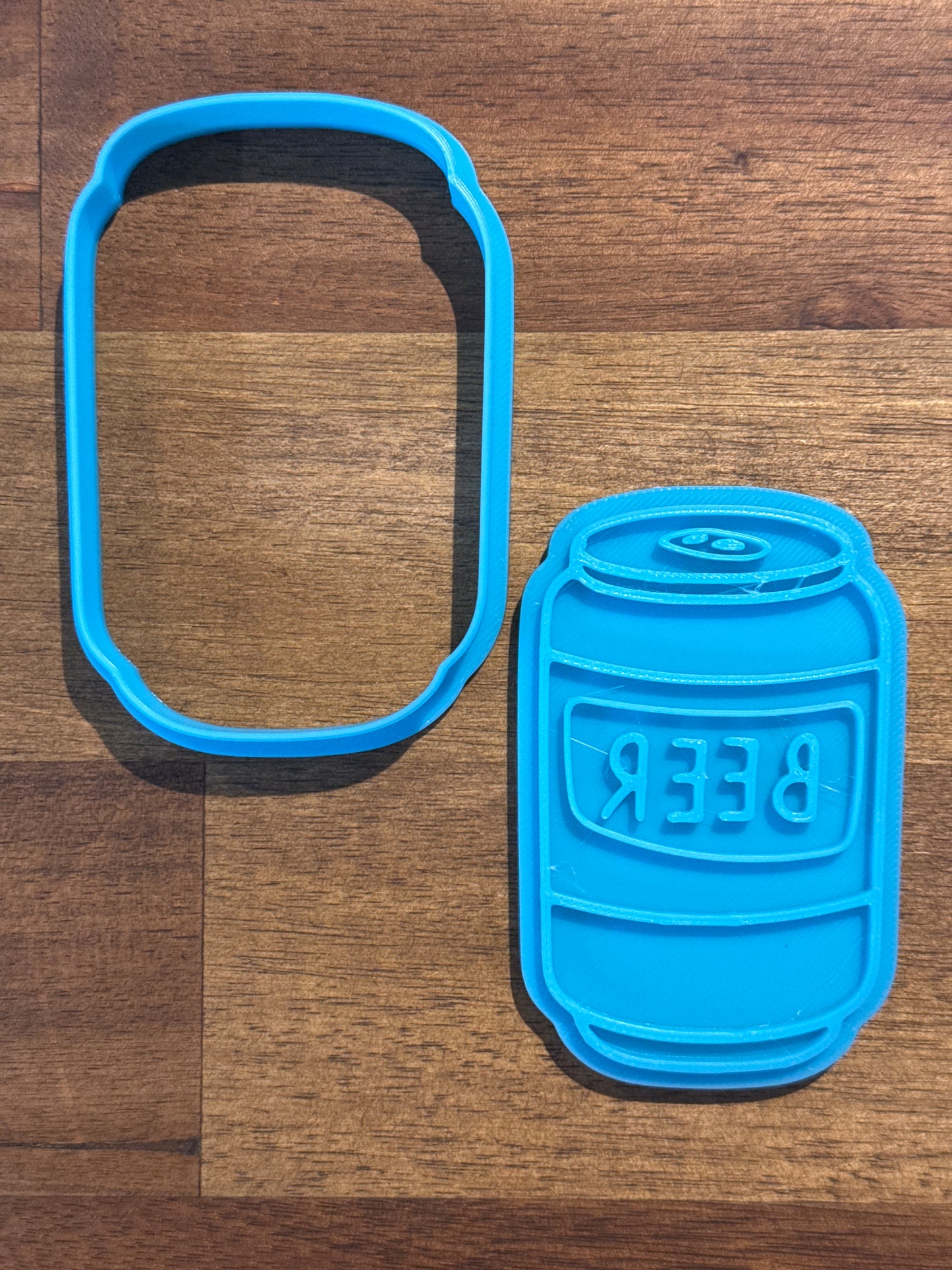 Beer Can Cookie Cutter and Embosser - 8.7cm x 5.6cm