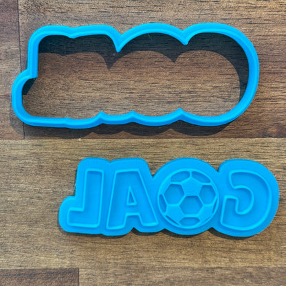 Soccer Ball 'GOAL' Cookie Cutter and Embosser - 3.8cm x 10.3cm