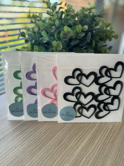 Double Heart Cupcake Toppers - 6 Pack - 5cm