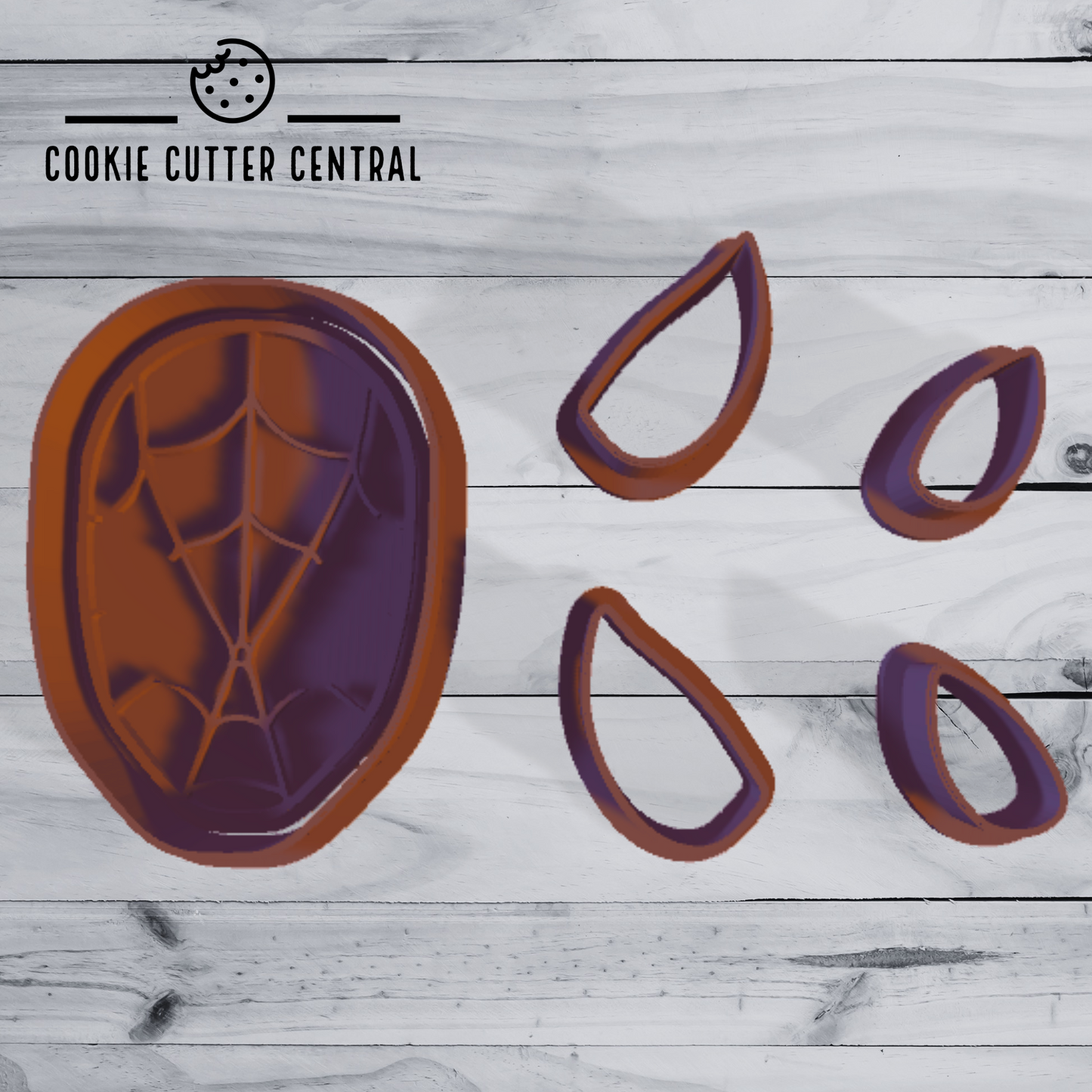 Marvel Spider-Man Mask Cookie Cutter and Embosser (Layered) - 7.5 x 5 cm