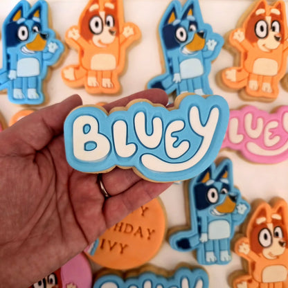 Bluey Logo Cookie Cutter and Embosser - 4.8cm x 9.3cm