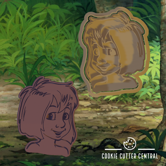 Jungle Book Mowgli Cookie Cutter and Embosser - 8.6cm x 6.6cm