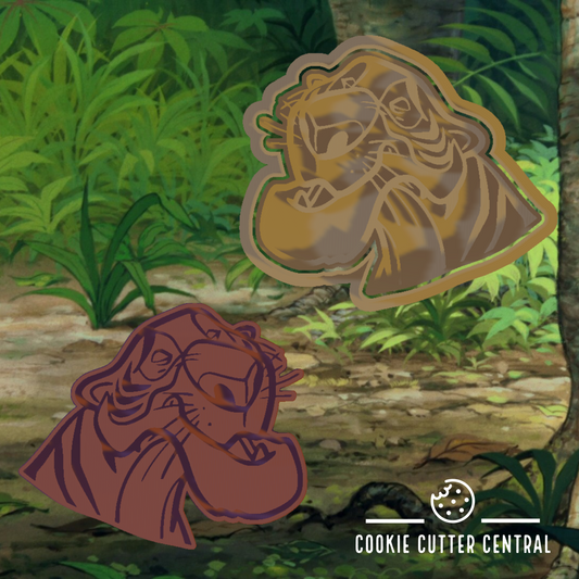Jungle Book Shere Khan Cookie Cutter and Embosser - 7.6cm x 8.9cm