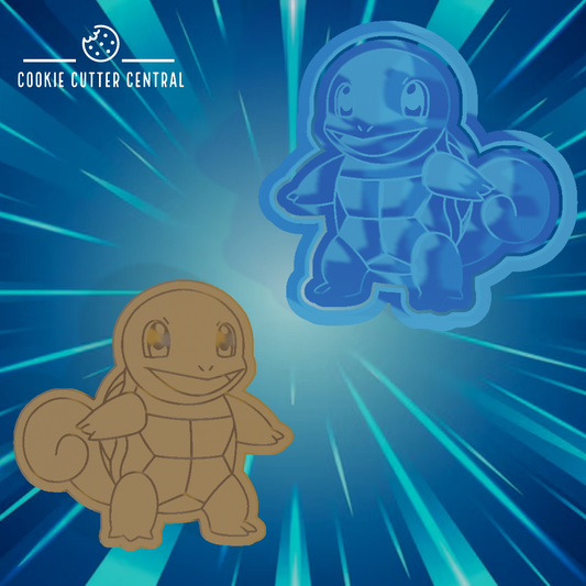 Pokemon - Squirtle Cookie Cutter and Embosser - 7.4cm x 7.6cm