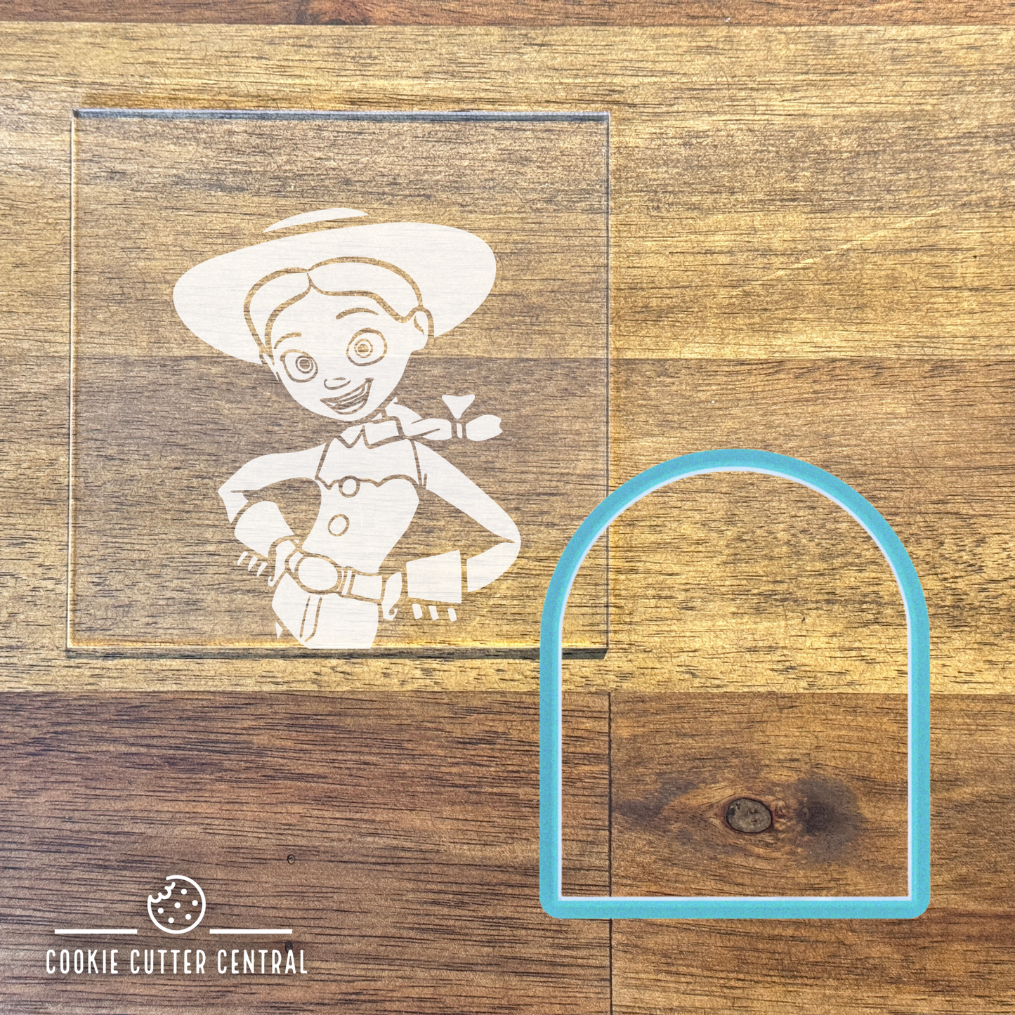 Toy Story - Jessie Arch Shape Cookie Cutter and Acrylic Debosser - 7.8cm x 6.3cm