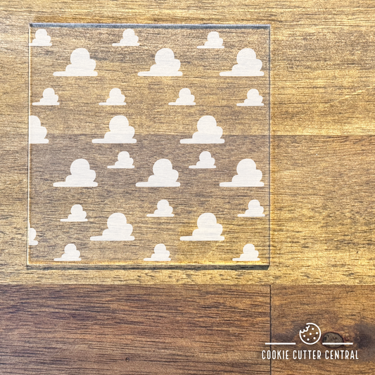 Toy Story Cloud Pattern Acrylic Debosser Plate - 10cm