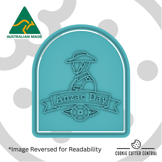 Anzac / Remembrance Day Theme Arch Cookie Cutter and Embosser - 7.6cm x 6.5cm
