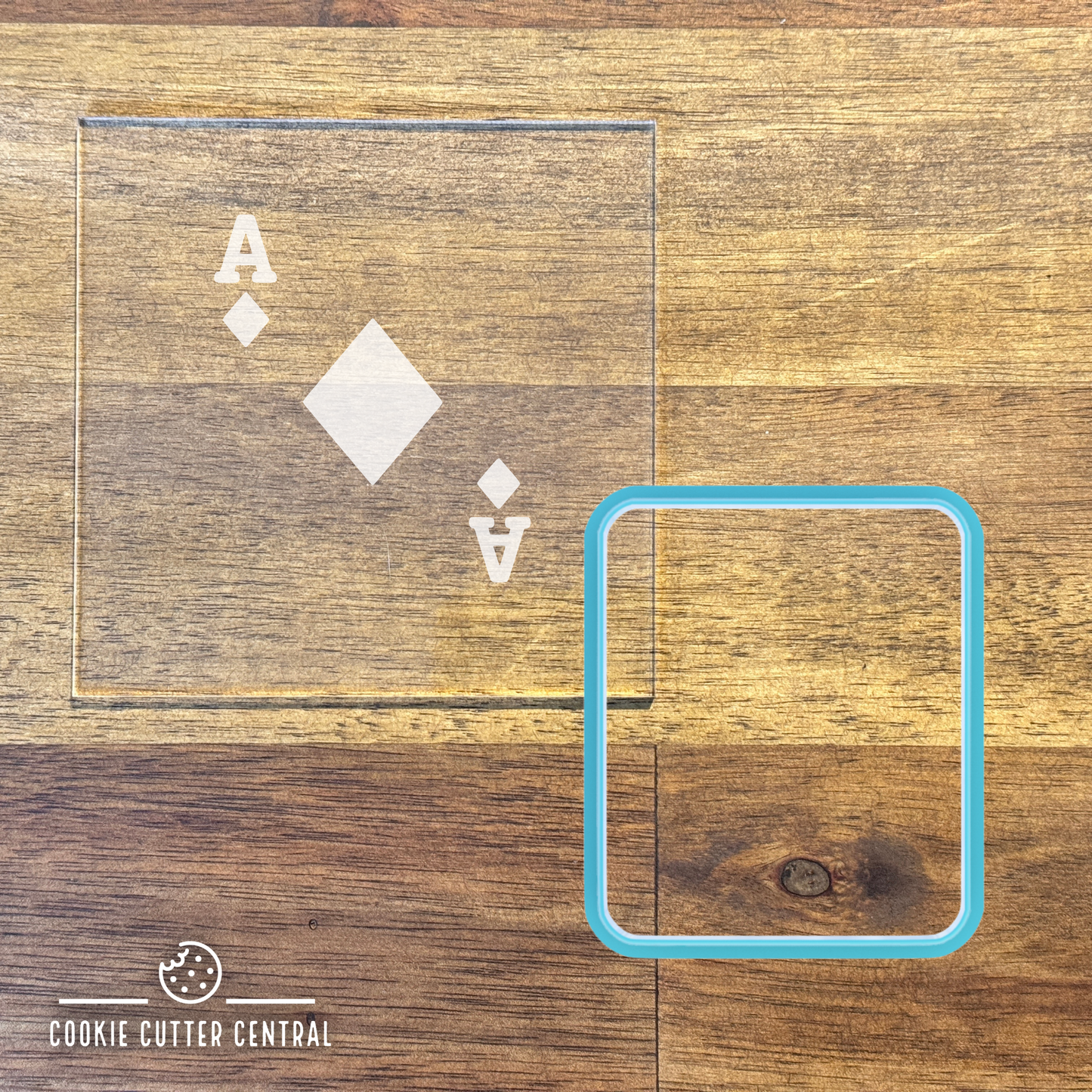 Four Aces Cookie Cutter and Acrylic Debosser Set