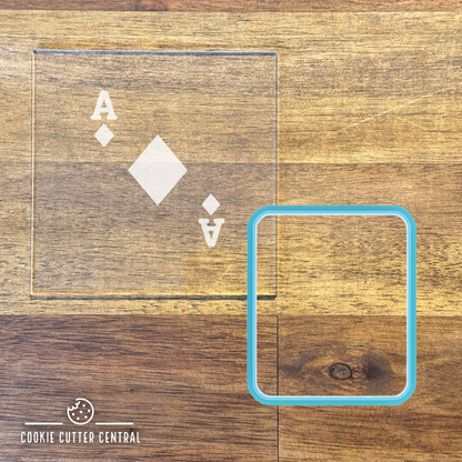 Four Aces Cookie Cutter and Acrylic Debosser Set