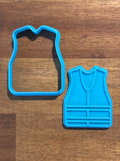 Hi -Vis Vest Cookie Cutter and Embosser - 7cm x 5.6cm