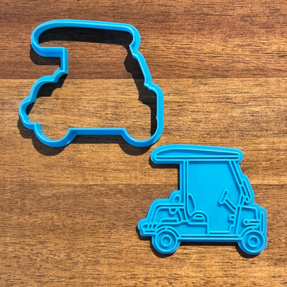Golf Buggy Cookie Cutter and Embosser - 6.4cm x 7.5cm