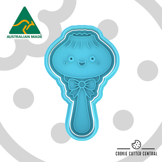 Dumpling Rattle Cookie Cutter and Embosser - 9.7cm x 6cm