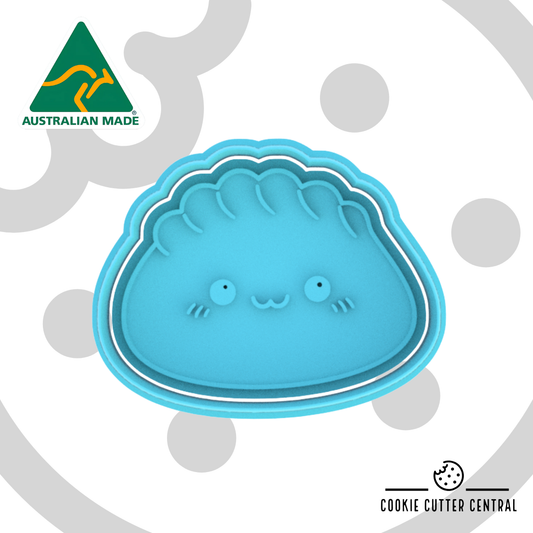 Dumpling (Design 2) Cookie Cutter and Embosser - 5.7cm x 7.5cm