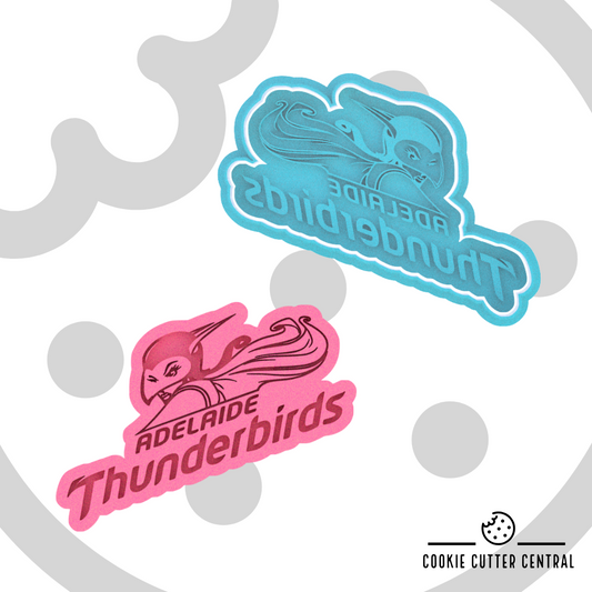 Adelaide Thunderbirds Netball Team Cookie Cutter and Embosser - 7.9cm x 10.2cm