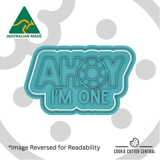 Ahoy! I’m One Cookie Cutter and Embosser - 5.1cm x 8.8cm