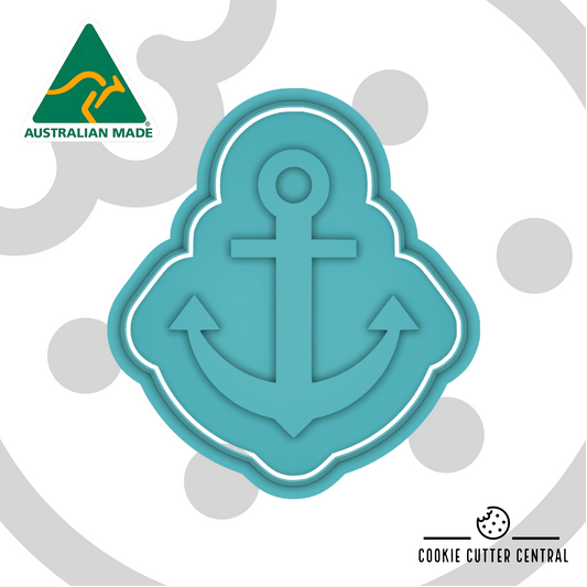 Anchor Cookie Cutter and Embosser - 7.8cm x 7cm
