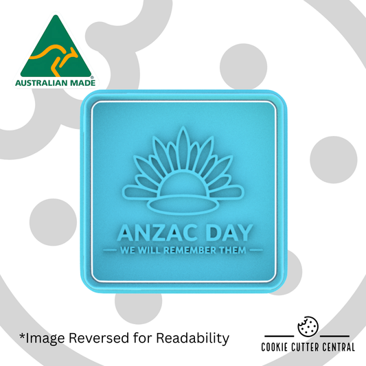 Anzac Day - We Will Remember Them Cookie Cutter and Embosser - 6.7cm x 6.8cm