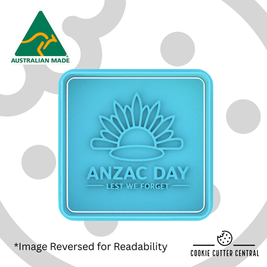 Anzac Day - Lest We Forget Cookie Cutter and Embosser - 6.7cm x 6.8cm