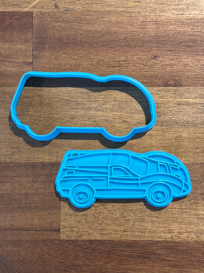 Hot Wheels Car #4 Cookie Cutter and Embosser - 4.8cmcm x 11.2cm
