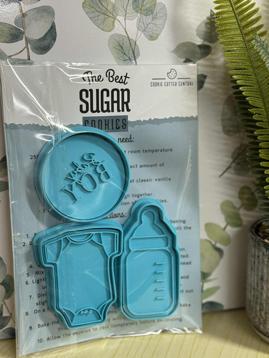 Baby Boy Cookie Cutter and Embosser Gift Pack