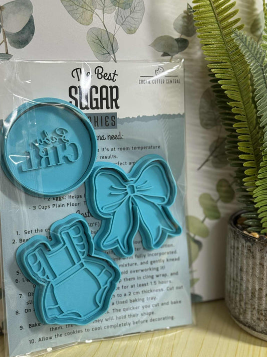 Baby Girl Cookie Cutter and Embosser Gift Pack