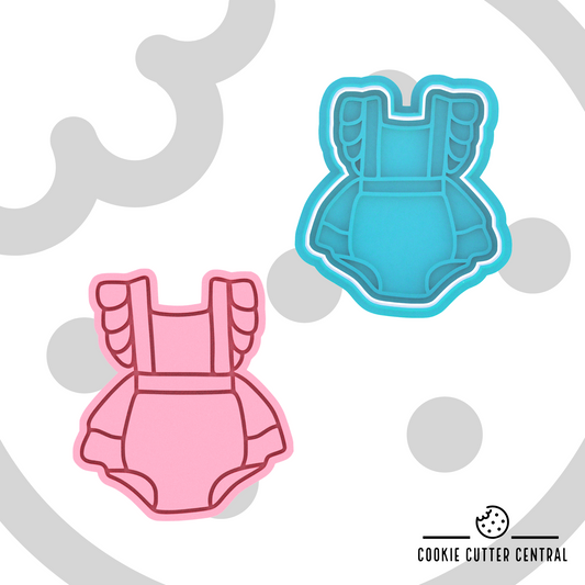 Baby Girl Dress Cookie Cutter and Embosser - 7.3cm x 6.4cm