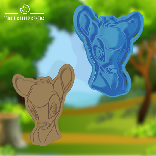 Bambi Cookie Cutter and Embosser - 9.4cm x 7.1cm