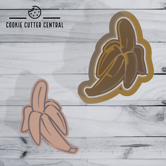 Mini Banana Cookie Cutter and Embosser - 5.3cm x 4.2cm