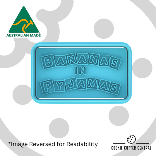 7866566541395 Banana in Pyjamas Logo Cookie Cutter and Embosser - 5cm x 8.9cm