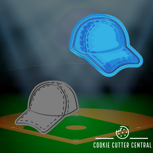 Baseball Cap Cookie Cutter and Embosser - 6.1cm x 8.2cm