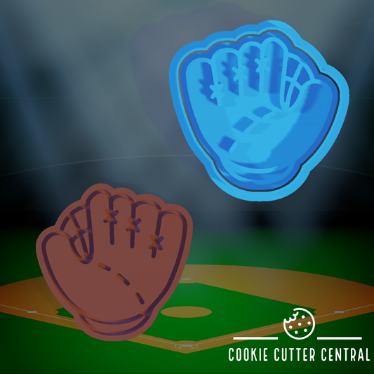 Baseball Glove Cookie Cutter and Embosser - 6.9cm