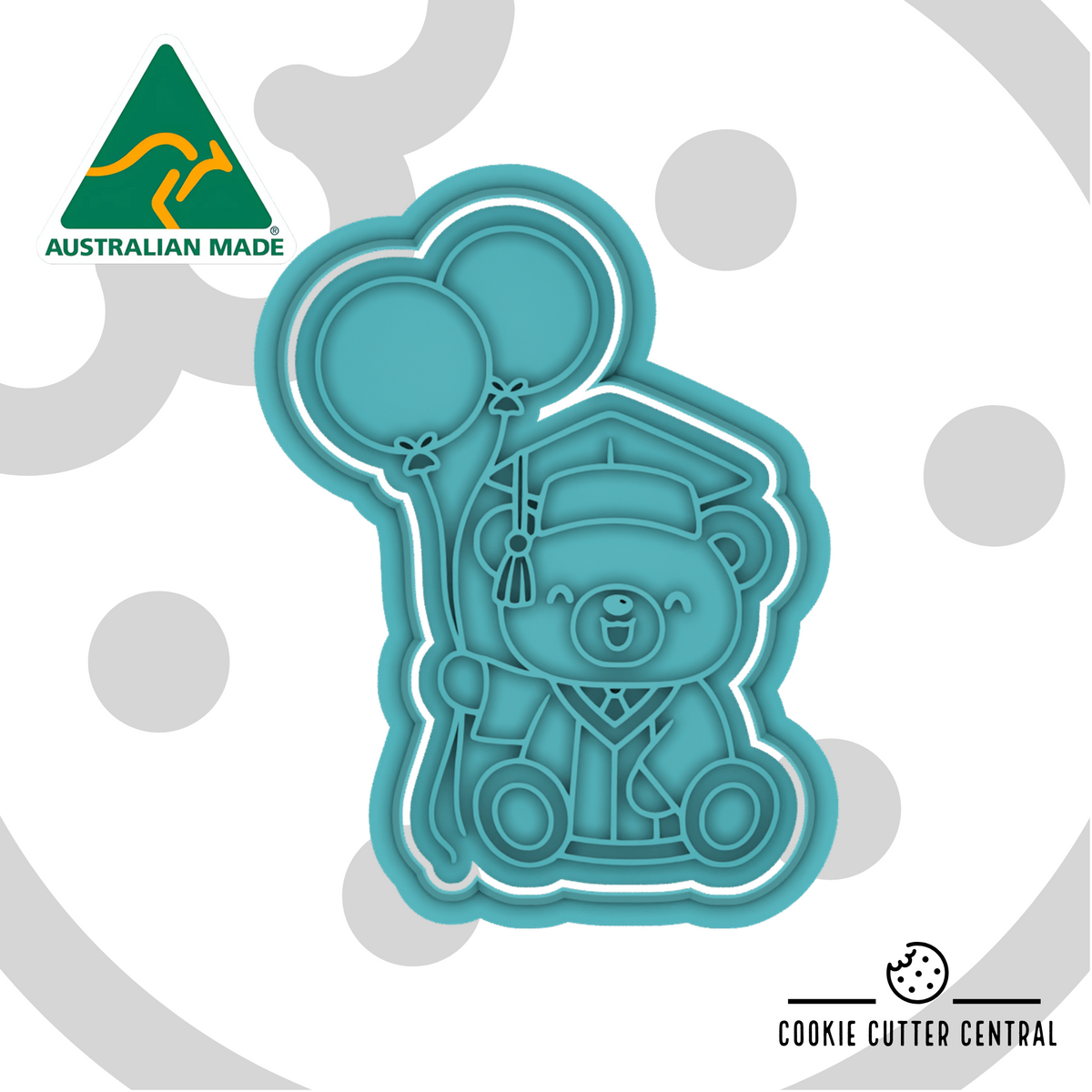Graduation with Balloons Cookie Cutter and Embosser - 8.3cm x 6.1cm