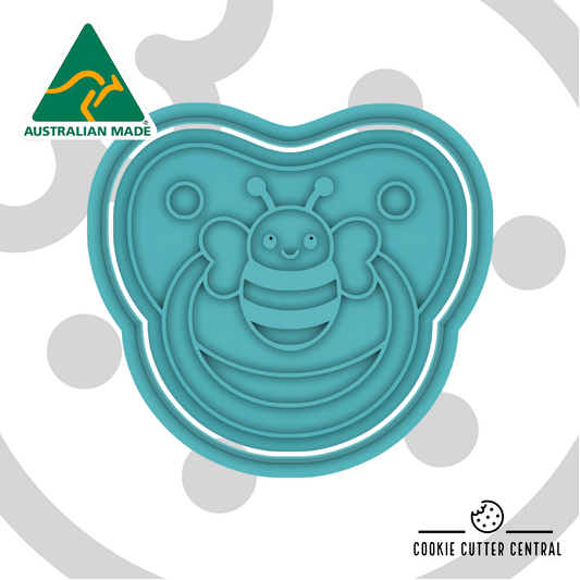 Bee Dummy Cookie Cutter and Embosser - 6.2cm x 6.8cm